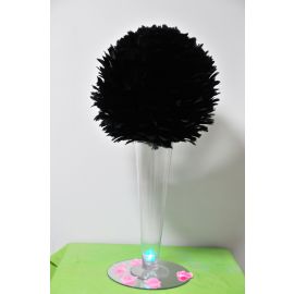 New version! 14 Inches Feather ball/Centerpieces Ball/Large Decorate Balls-Black