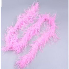 Ostrich Boa Ostrich Trim  1 ply 2 Yards 6 Feet-Candy Pink