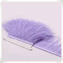 Lavender Ostrich Feather Trim 1 Yard