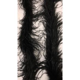2 ply Black Ostrich Boa 6 feet