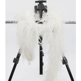 2 ply Snow White Ostrich Boa 6 feet -Customized