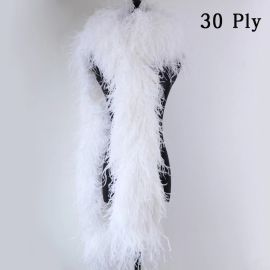 30 ply White Ostrich Feather Boa 2 Yards