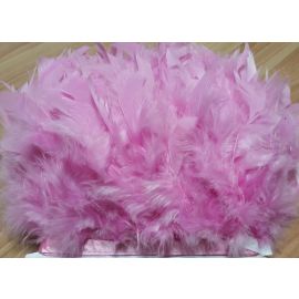 Chandelle Feather Fringe Turkey Feather Trim Sewn On Tape 1 Yard Lilac
