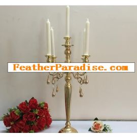 24 Inches Gold Large 5-Arm Metal Candelabra Wedding Centerpieces Candle holders