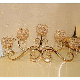 Crystal Gold Unity Candle Holder 5 Heads