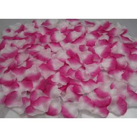 Silk Rose Petals Vase Filler Wedding Decor Table Confetti - Pink and white 100 pcs