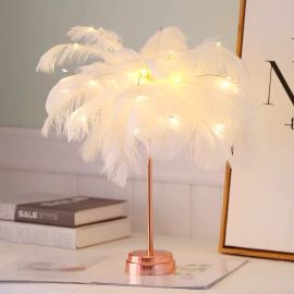 White Ostrich Feathers/Plumes 16-18 inch 5 Pieces