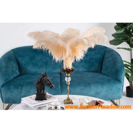 Beige/Champagne Ostrich Feathers 16-18 inch 50 Pieces