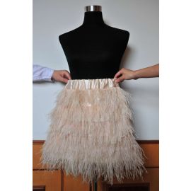 Beige/Champagne Ostrich Feather Skirt Wholesale Only