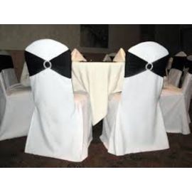 Black Spandex Chair Band with Buckle\Lycra Chair Band\Chair Sash