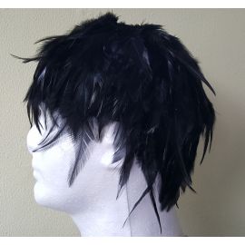 Black Feather Wig Halloween Costume Wig