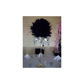 Premium Large Feather Balls/ Rose Balls /Flower Balls  Black 16 Inch