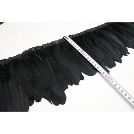 Black Goose Pallets Parried Feather Fringes Feather Trims Sew on Feathers  2 yards/Piece