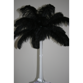 Black Ostrich Plume Feather Centerpieces/Feather Plume Palm Tree 6 Sets - Luxury
