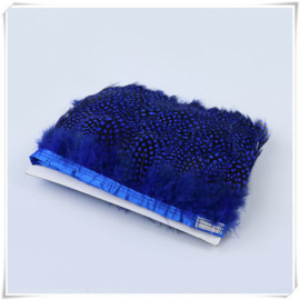 10 Yards Guinea Feather Fringe PolKa Dot Trims Feather Tapes-Blue
