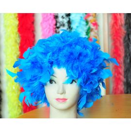 Blue Chandelle Feather Wig  Halloween Costume Wig Blue Bird Costume