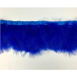 Turkey Marabou Fringe Trim 10 Yards Turkey Feather Marabou Fringe Sewn On Tape Blue