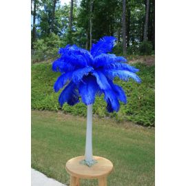 Royal Blue Ostrich Feather Centerpieces
