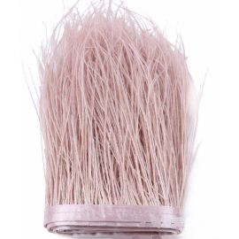 Peacock Flue Herl Fringe Trim 1 Yard -Blush