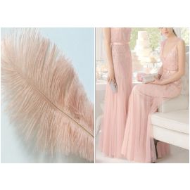 Blush Pink Ostrich Feathers14-16 inchES 12 Pieces