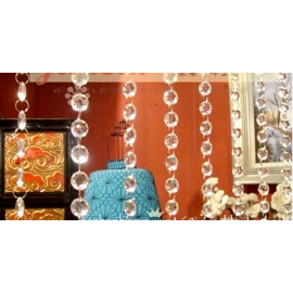 Multi-Diamond Cut Crystal Beaded Curtains 72 Inch Long