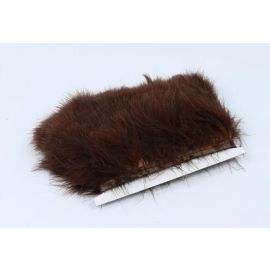 Turkey Marabou Fringe Trim 10 Yards Turkey Feather Marabou Fringe Sewn On Tape Brown