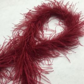 Ostrich Boa Ostrich Trim 1 ply 2 Yards 6 Feet-Burgundy
