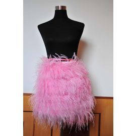Candy Pink Ostrich Feather Skirt Wholesale Only