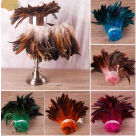 Rooster Schlappen-Half Bronze Strung Natural Color 800pcs 6-8 inches
