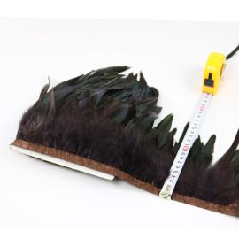 1 Yard Coque Rooster Schlappen Fringe Trims-Brown