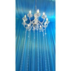 15 yards Roll of Beaded Garlands Crystal Garlands 14+4mm - Iridescent Active