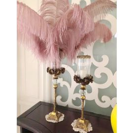 22-24 inches Blush Pink Ostrich Feather Large Male Ostrich Plume Feathers 5pcs  Popular color!!!