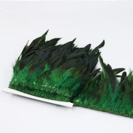 1 Yard Coque Rooster Schlappen Fringe Trims-Green