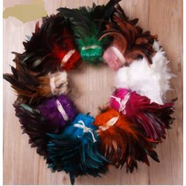 Rooster Schlappen-Half Bronze Strung Black Color 800 pcs 6-8 inches