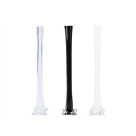28" Glass Eiffel Tower Vases 12 Pcs-White