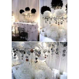 New version! 16 Inches Feather ball/Centerpieces Ball/Large Decorate Balls-White