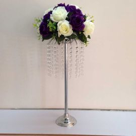 Wedding Crystal Floral/Feather Ball/Flower Ball Stand Silver New!!!