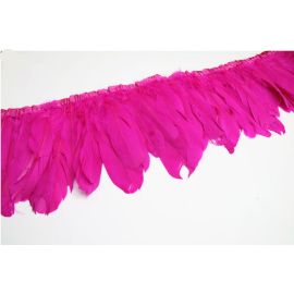 Hot Pink Goose Pallets Parried Fringe Sew on Feathers  2 yards/Piece