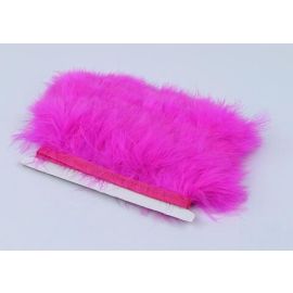 Turkey Marabou Fringe Trim 10 Yards Turkey Feather Marabou Fringe Sewn On Tape Fuchisa