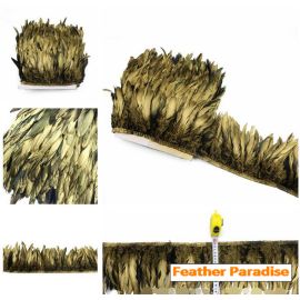 10 Yards Coque Rooster Schlappen Fringe Trims-Gold