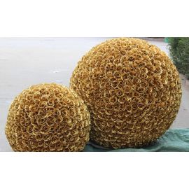 10 inch Rose Flower Pomander  Wedding decoratin Ball Silk Kissing Ball Rose Flowers Balls-Gold