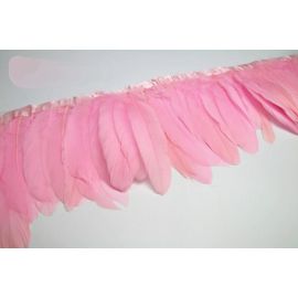 Candy Pink Goose Pallets Parried Fringe Trim Sew on  Feathers  2 yards/Piece