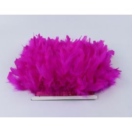 Chandelle Feather Fringe Turkey Feather Trim Sewn On Tape 10 Yards Hot Pink