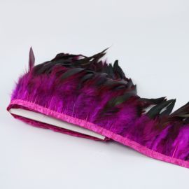 1 Yard Coque Rooster Schlappen Fringe Trims-Hot Pink