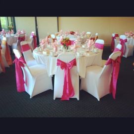 Hot Pink/Fuchsia Satin Chair Sash