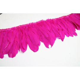 Hot Pink Goose Pallets Parried Fringe Sew on Feathers  1 yard /Piece