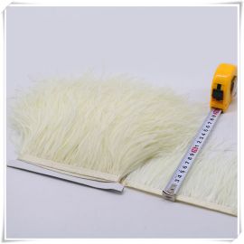 Ivory Ostrich Feather Trims/Sew On Ostrich Feather Fringe 1 Yard