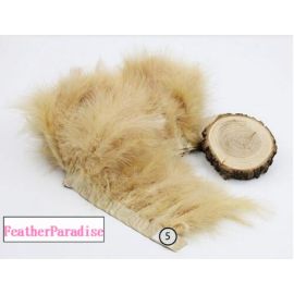2 Yards Marabou Feather Fringe Tapes Trims KhaKi