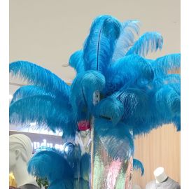 Turquoise Ostrich Feathers/plumes 22-24 inch 50 Pieces