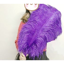 Purple Ostrich Plume 22-24 inch 50 Pieces